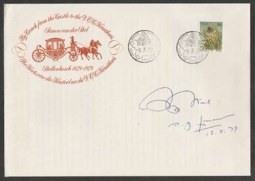 RSA 1979 COACH FROM CASTLE TO KRUITHUIS COM COVER SIGNED