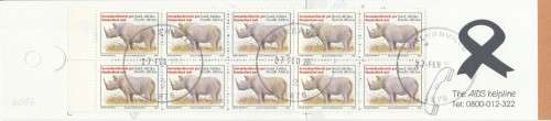RSA 1998 ARMOURED RHINO BOOKLET DIE II ON COATED PAPER CTO WALKERVILLE
