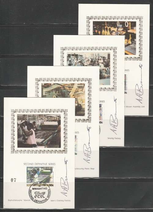 BOP 1985 2ND DEFINITIVE SET OF 17 LIMITED EDITION MAXISILK CARDS #12 ALL SIGNED BY ARTIST AH BARRETT