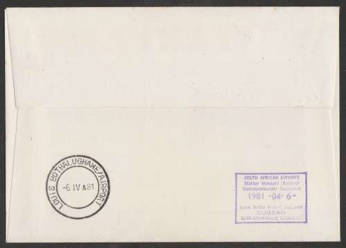 AVIATION 1981 KEMPAIR FLIGHT COVER  #1.17 - SAA FLIGHT SA237 LDN - DBN