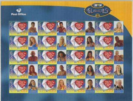 RSA 2000 GLADIATORS MNH FULL SHEET OF 20