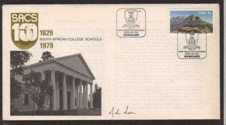 RSA 1979 SOUTH AFRICAN COLLEGE SCHOOLS SIGNED COM COVER