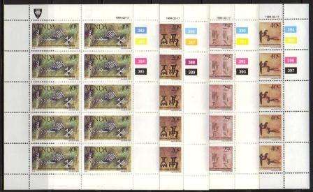 VENDA 1984 HISTORY OF WRITING SET OF 4 MNH FULL SHEETS OF 10