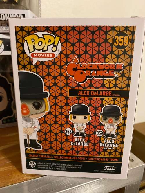 Funko Pop Movies Hot Topic Exclusive A Clockwork Orange Alex DeLarge masked 359