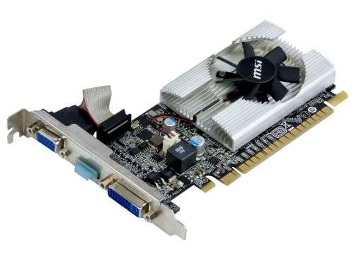 MSI NVIDIA GEFORCE N210-MD1G/D3 1GB GDDR3 64-BIT GRAPHICS CARD