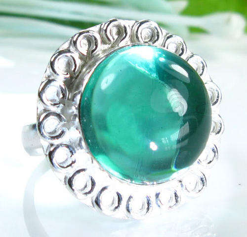 BLOOMING HILL QUARTZ SILVER RING SIZE 7 3/4;