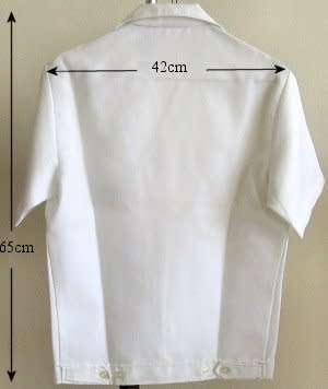 Safari style white jackets with pockets with buttons