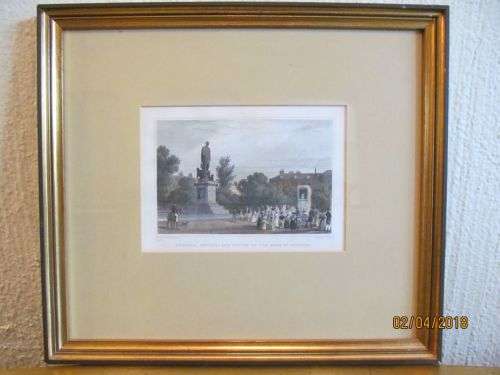 C. MOTRAM !! Framed Antique (19th C) Hand Colored Line Engraving by C. Motram