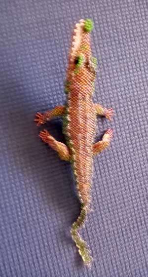 Crocodile Beaded Sculptures Hand Crafted in Guatemala  (Czechoslovakian Beads)