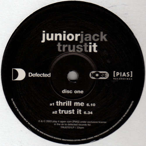Junior Jack - Trust It Vinyl LP x 3 Excellent Condition