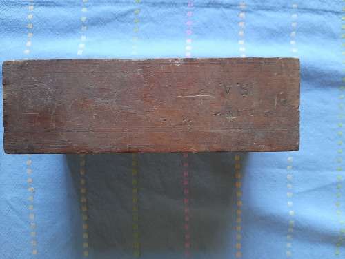 letter engraving set.  in wooden box (note 6 stamps missing)