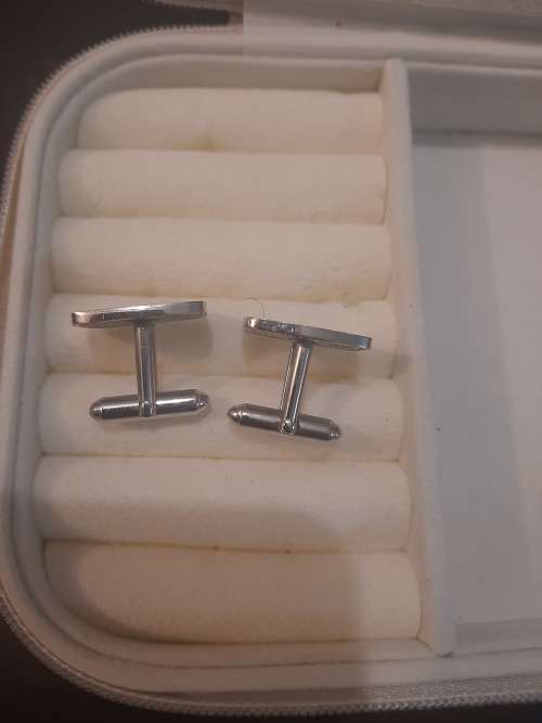 Cufflinks Volkskas bank silver plated