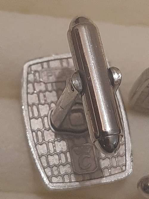 Cufflinks Volkskas bank silver plated
