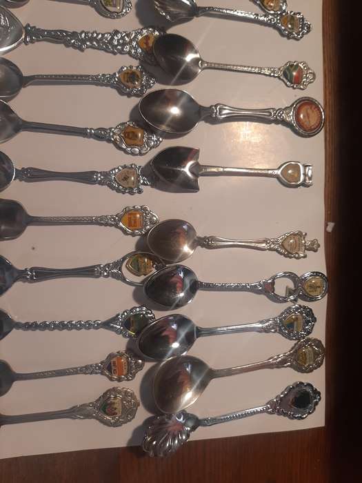 29 metal and 2 silver plated  memorabilia teaspoons, South Africa