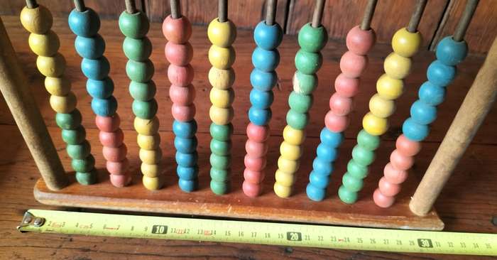 Antique wooden framed school abacus