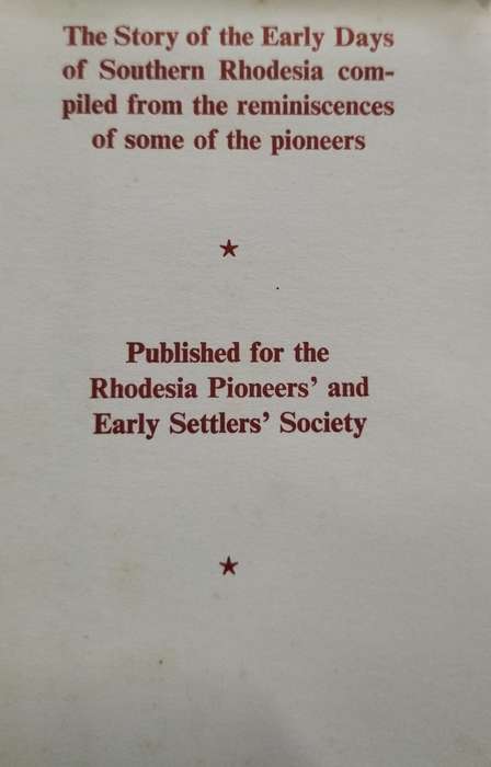 Rhodesian Genesis by Neville Jones