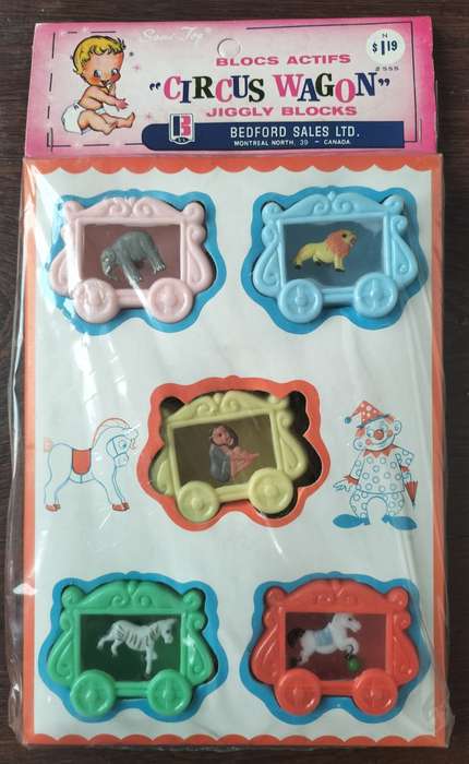 New old stock - Circus Wagon - Jiggly blocks (unopened)