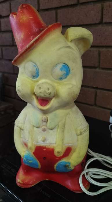 Vintage kid`s bedside lamp - Piggy (27 cm)