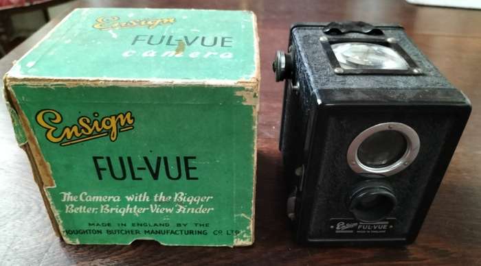 Ensign Ful-View metal camera in original box