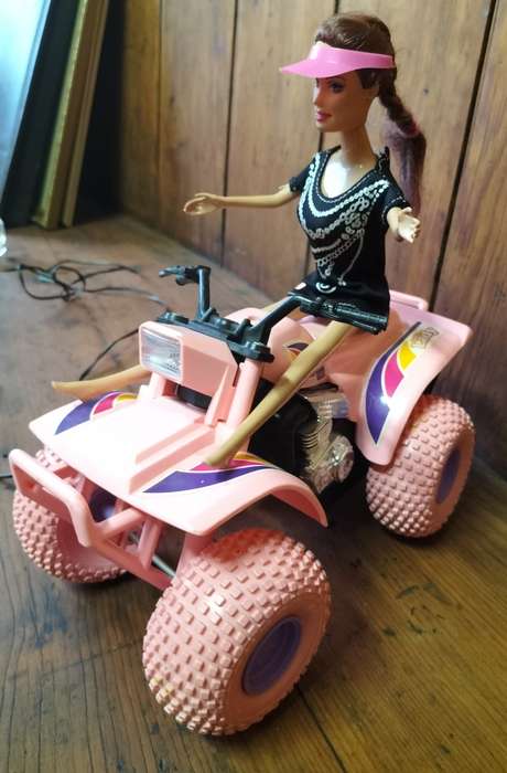 Little Lady / Barbie battery operated quad bike (working) (Doll included)