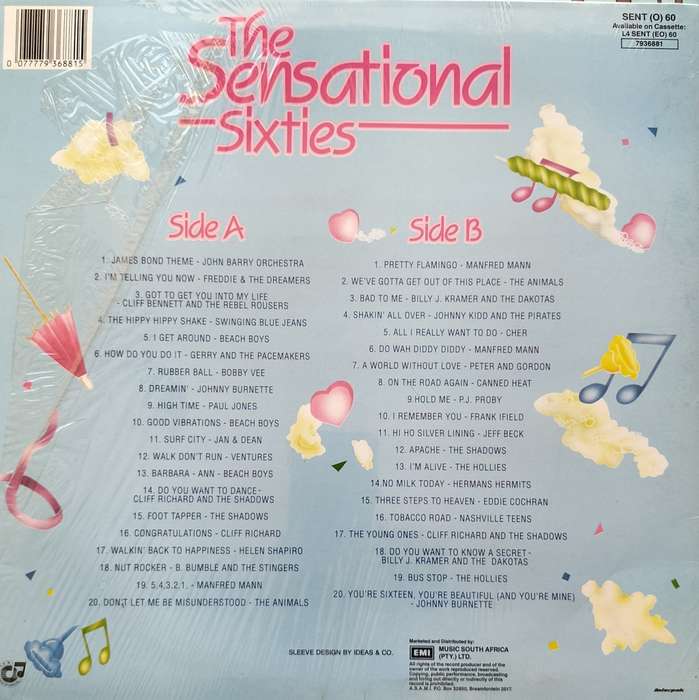 Vintage Vinyl / LP / Record - The sensational sixties - 40 original non-stop hits