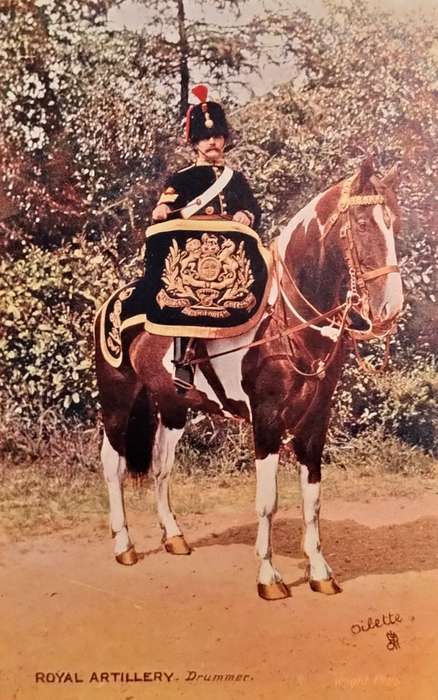 Vintage Post Card - British - Royal Artillery - Drummer