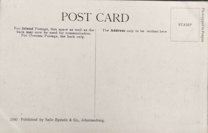 Vintage post card - South Africa - Gold mining
