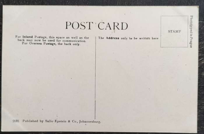 Vintage post card - South Africa - Gold mining