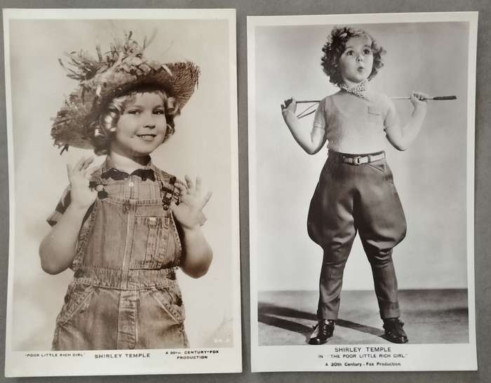 Collection of Shirley Temple photographic postcards (x9)