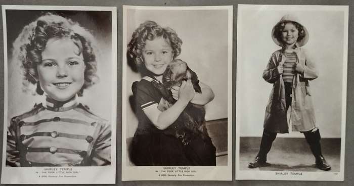 Collection of Shirley Temple photographic postcards (x9)