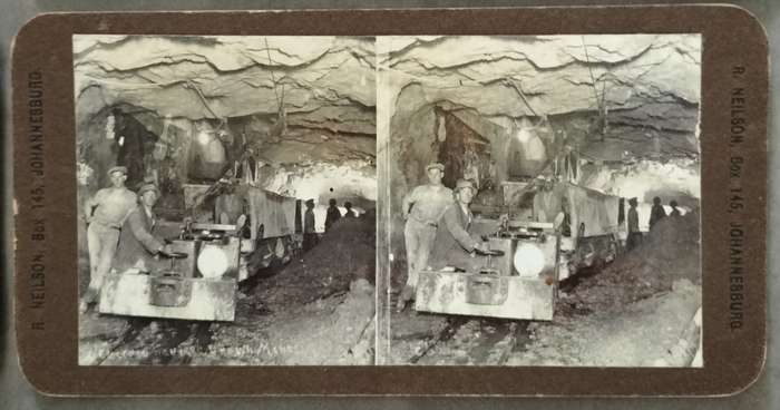 Antique deep level mining stereo views (x14)