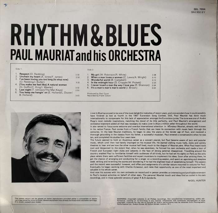 Vintage Vinyl / LP / Record - Rhythm and Blues - Paul Mauriat and his Orchestra