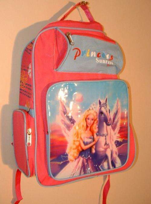 Girls pink bag backpack pink fairy princess and unicorn horse