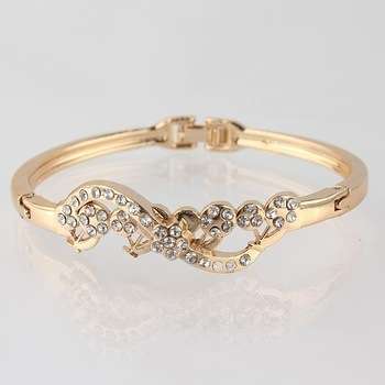 18 KT GOLD PLATED AUSTRIAN CRYSTAL BRACELET
