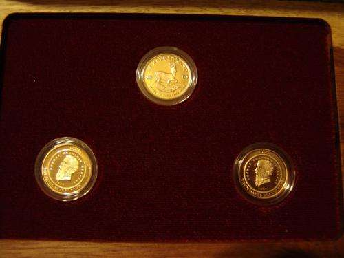 2004 Krugerrand Commemorative Burgers Pond Replica 3 Coin Set