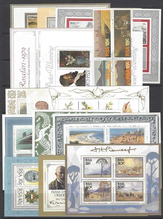 RSA 16 miniature sheets superb MNH. See below.