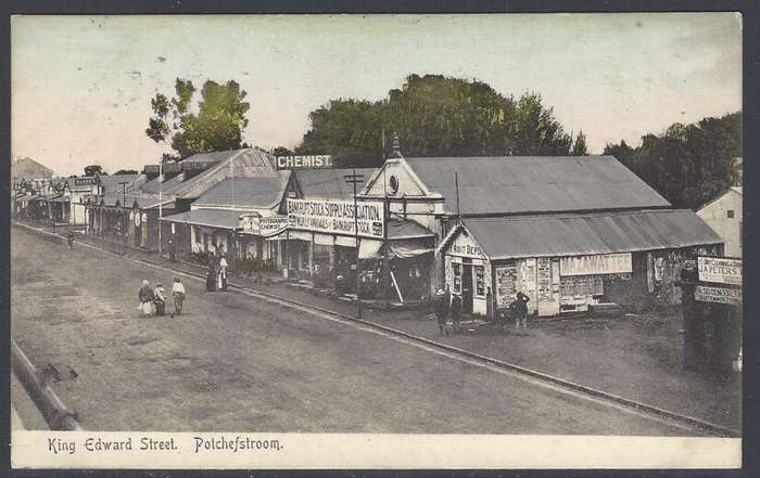 Transvaal: 1908 postcard from POTCHEFSTROOM to Pretoria. Putzel type 19 cds.