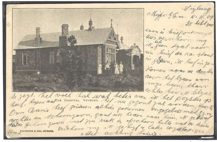 Transvaal 1909 Vryburg/Scweizer Reneke to ABELSKOP card.