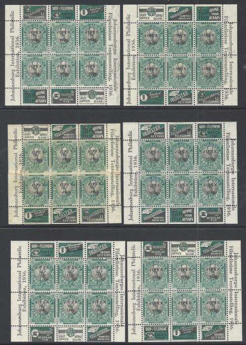 Union 1936 Scarce JIPEX collection: 10 sheets & cover. See below.