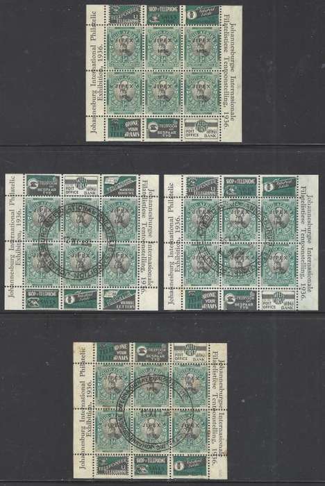 Union 1936 Scarce JIPEX collection: 10 sheets & cover. See below.