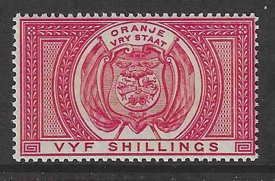 OFS  1882 5s rose superb MNH.  SACC F9. See below.
