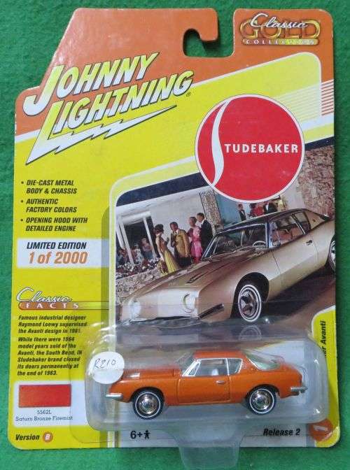 **JOHNNY LIGHTNING**1963 STUDEBAKER AVANTI**LTD EDITION OF 2000**1/64**IN SEALED PACK**