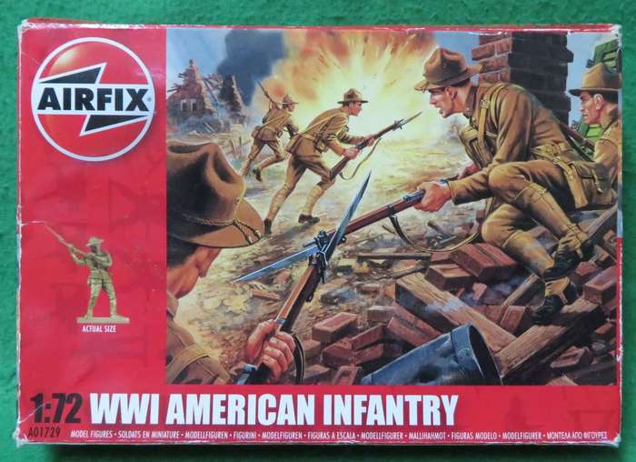 **Airfix**Model kit**WWI - American Infantry (48 Parts)**Vintage**Scale 1/72**