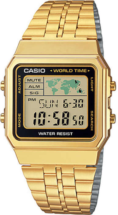 Casio Casual Classic with Metal Band Digital Watch for Men A500WGA-1D