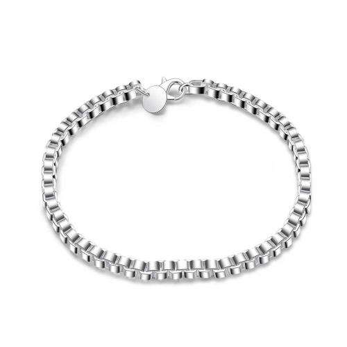 New 925 Sterling silver filled Elegant ladies square link bracelet + Option for matching Necklace