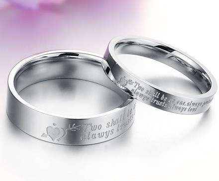 *R350* Local stock, New Two shal be as one Couple Rings, Spoil your loved one.