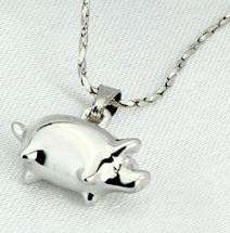 *Local Stock* New Piggy pendant and chain + FREE matching earrings, Must see, super cute