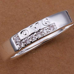 Crazy 2 for 1 special, 925 Silver filled love ring with FREE matching Heart pendant and chain.