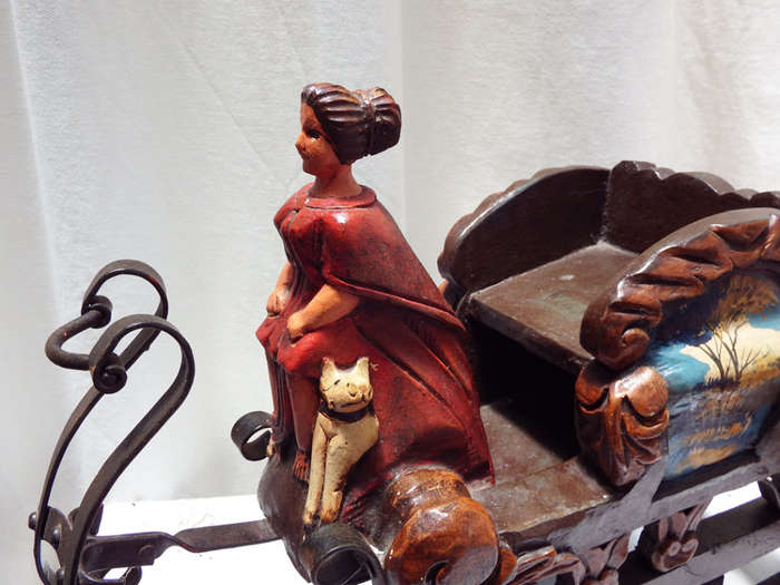 Child's wooden and metal toy doll sledge, Circa 1850-1880 Ref. W-20
