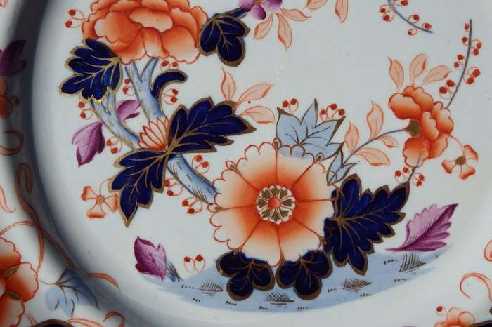 Antique Stone China Davenport Dinner Plate 1805-1820. Ref. P-65